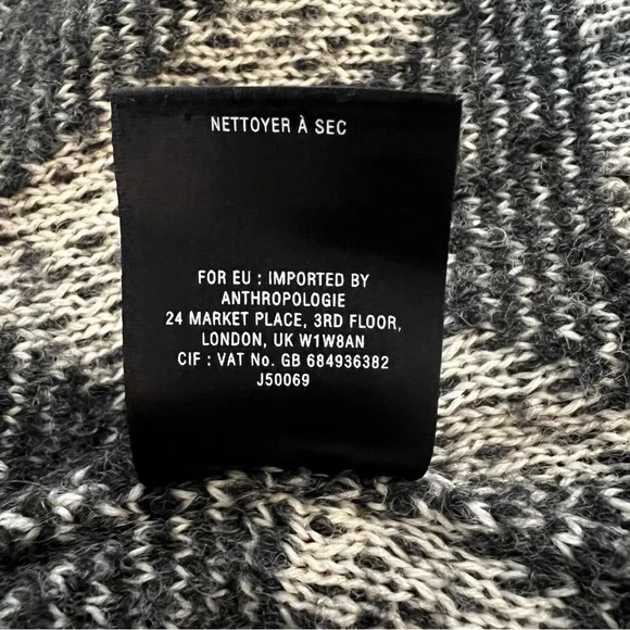 *SOLD* Anthropologie Angel of the North Equinox Gray Open Cardigan Sweater - Picture 9 of 13